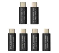 Uikdjgu 6PCS USB Type-C Data Blocker USB-C Juice Jack Adapter Support Quick Charge(50V/5A) Stop Data Theft (Black)