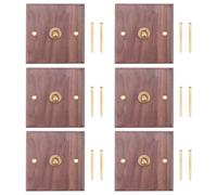 Uikdjgu 6X Retro American Industrial Style Light Switch Socket,Solid Wood Brass Toggle Switch Plate, Antique Home Stay Switch(1)