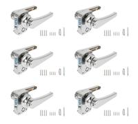 Uikdjgu 6X RV Toilet Door Lock Bathroom Door Lock Caravan Boat Latch Handle Lock RV Accessories