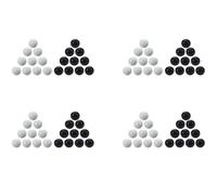 Uikdjgu 80 Pcs Marbles 16mm Glass Marbles Knicker Glass Balls Decoration Color Nuggets Toy Black and White