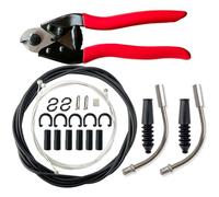 Uikdjgu Black Universal Bike Shift Cable Housing Kit Includes Cable Cutters, Bike Shift Cable, Brake Cable Easy to Use
