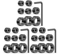 Uikdjgu Drill Stop Bit Collar Set, 27PCS Adjustable Drill Depth Stop Collar Limit Ring with Carbon Steel Set for Drill Bits