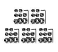 Uikdjgu Drill Stop Bit Collar Set, 45PCS Adjustable Drill Depth Stop Collar Limit Ring with Carbon Steel Set for Drill Bits
