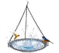 Uikdjgu Explosion Suspension Metal Bird Feeder Outdoor Feeder Pet Bird Bird Feeder Bird Feeder Easy Install Easy to Use Gray