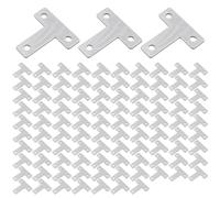 Uikdjgu Flat Tee Mending Plate Flat Corner Braces Brackets Multiple Holes Corner Brace for Wood