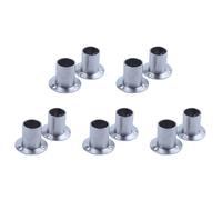 Uikdjgu for Wardrobe 25mm Tube Stainless Steel Rail Rod End Support Bracket 10pcs