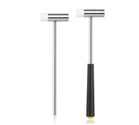 Uikdjgu Light Weight Mini Hammer,7 Inches 2 Pcs Dual Head Small Hammer Silicone Head and Metal Head for Jewelry Mallet