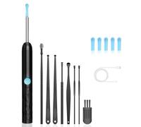 Uikdjgu Mini Camera Ear Cleaning Set HD Visual Ear Cleaning Equipment Ear Spoon Compartment Endoscope Ear Picker Black