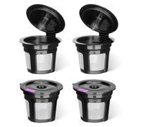 Uikdjgu Reusable K Cups for K Mini, K Elite, K Classic, K Compact, K Latte, K Select and All 2.0 & 1.0 Coffee Makers 4PCS