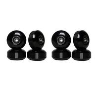 Uikdjgu Skateboard Wheels with Bearings 52X30mm Street PU Wheels Skateboard Parts Cruiser Longboard Wheels (Set of 8) Black