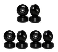 Uikdjgu Skateboard Wheels with Bearings 52x30mm Street PU Wheels Skateboard Parts Cruiser Longboard Wheels (Set of 12) Black