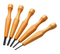 Uikdjgu Triangular Linoleum for Wood Carving Tools Set-5 Pieces Chisel V-Shaped Knives for Linocut Printmaking