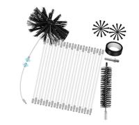 UIKGVX Bendable Flue Sweeper Set Includes Replacement Brush Head for Tight Spaces Safe Lint Removal Chimney Sweeper Tool