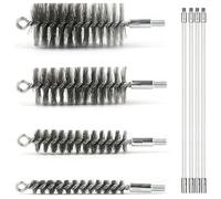 UIKGVX Chimney Maintenance Tool Removable Brush Head Adjustable Extension Rod for Vertical Surfaces Chimney Cleaning Brush Set