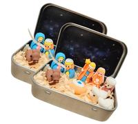 UIKGVX Christmas Story Gift Set with Figurines Environmentally Safe Bethlehem Scene for Seasonal Home Styling in a Tin Box Recyclable Holiday Centerpiece