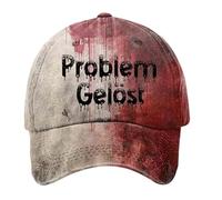 UIKIFY Halloween Baseball Cap with Blood Print Problem Solved Bloody Cap Horror Costume for Party Funny Scary Costumes for Vampire Ghost Performance Cosplay