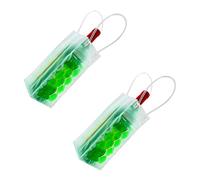uikios 2PCS Insulated Beverage Cooling Pouches Double Sided Gel Technology for Wine and Leakproof Portable Ice Bag