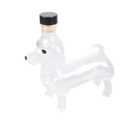 uikios Artistic Dachshund Shaped Glass Whiskeys Decanter 300ml Empty Liquor Bottle for Elegant Homes Club Decoration Dachshund Whiskeys Bottle