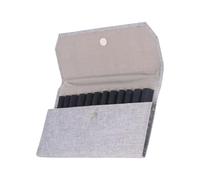 uikios Compact Business Pen Holder Leather Bag 12 Slots Breathable Daily Use Fountain Pen Case