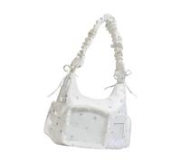 uikios Contemporary Underarm Purse with Anime Detail and Star Print Lightweight Nylon Shoulder Bag for Various Occasion Portable Everyday Bag
