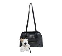 uikios Dot Crossbody Purse with Fashion Pendant Decoration Lightweight PU Handbag Practical Organizational Features Shoulder Bag with Charm