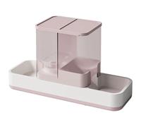 uikios Elevated Cats Dog Bowl Set Leak Resistant Drinking Bottle Detachable Metal Feeder Dish Space Saving Design Pet Food And Water Dispenser