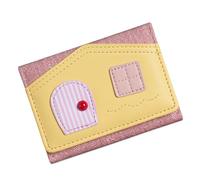 uikios Fashionable PU Leather Wallet in Bright Colors with Unique House Pattern and Spacious Compartments Wallet for Girls