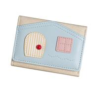 uikios Fashionable PU Leather Wallet in Bright Colors with Unique House Pattern and Spacious Compartments Wallet for Girls