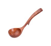 uikios Handcrafted Wooden Cooking Ladle, Grip & Hanging Hook Design for Soup Stirring, Serving & Storage Soup Handcrafted Cooking