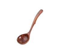 uikios Handcrafted Wooden Cooking Ladle, Grip & Hanging Hook Design for Soup Stirring, Serving & Storage Soup Handcrafted Cooking