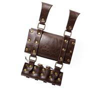 uikios Medieval Faux Leather Belt Bag Waist Pouches with 4 Cork Potion Bottle for Fantasy Wizard Cosplay Renaissances Costume