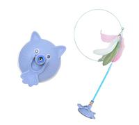uikios Pet Toy Interactive Teaser High-Strength Suction Cup Kitten Playing Exercise Entertainment For Active Felines Suction Wand