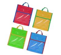 uikios Spacious Clear School Book Bag with Name Card Slot and Several Pockets for Easy Book Access Classroom Reading Bag