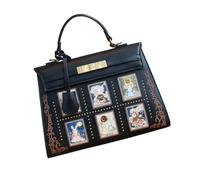 uikios Stylish Hare Pattern Shoulder Bag Spacious Compartments Adjustable Strap Women Handbag Elegant Conies Embroidery Bag