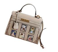 uikios Stylish Hare Pattern Shoulder Bag Spacious Compartments Adjustable Strap Women Handbag Elegant Conies Embroidery Bag
