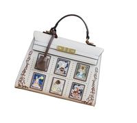 uikios Stylish Hare Pattern Shoulder Bag Spacious Compartments Adjustable Strap Women Handbag Elegant Conies Embroidery Bag