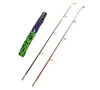 uikios Winter Ice Fishing Rod Two Adjustable Sections EVA Handle Stainless Guides for Cold Weather Ice Fishing Rod