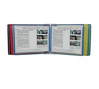 UILENAWEB Durable Wall Mounted Reference System 10 Pocket Organizer Catalog Display Rack for Office and Home Metal Folders in Landscape Mode(Multi-colored)