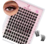 Uilulu False Eyelashes in Groups D Fluffy Curls 007D Mix of 10-18 132 Individual Eyelashes Homemade Eyelashes False Eyelashes Wide Band Thin Eyelashes (U08 Mix
