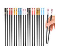 UILYNIU 10 Pairs Fiberglass Chopsticks Reusable, Non Slip Chopstick with Flower Print, Fancy Chop Sticks Dishwasher Safe Functional Japanese Chinese Korean Chopstick for Sushi Noodles Rice (10 Pairs)