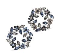 UILYNIU 2 Pieces Crystal Brooch Pins Rhinestone Brooches Birthday Wedding Gift for Mum Wife Women Jewellery Flower Jewellery Crystal Rhinestone Brooches Vintage Gifts (2 pcs)