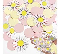 UILYNIU 2 Pieces Daisy Confetti Cute Daisy Party Decorations Spring Daisy Boho Party Paper Confetti Party Table Decoration Wedding Holiday Anniversary Birthday Party Decoration (2 pcs)