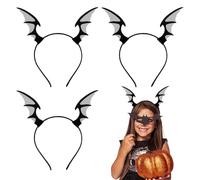 UILYNIU 3 PCS Halloween Headbands for Women Girls Black Spider Web Headband Bat Headbands Halloween Demon Headband Halloween Costume Accessory Headdress for Halloween Party Carnival (3Pcs, One Size)