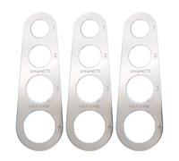 UILYNIU 3 Pcs Spaghetti Measurer Tool, 4 Holes Stainless Steel Spaghetti Measurer, Spaghetti Measuring Ruler, Spaghetti Noodle Pasta Measurer Tool, Spaghetti Measuring Portion Control Tool (Silver)