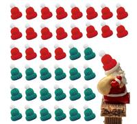 UILYNIU 40 Pieces Mini Santa Hat, Christmas Knitting Hats, Colorful Knitted Hat Set, Toy Decorative Hats for Tree Ornaments and Decor (2 Color)