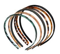 UILYNIU 6 Pcs Plastic Headbands, Plastic Teeth Comb Headbands, Leopard Hair Bands, Hair Hoop, Non Slip Outdoor Sports Hair Bands, Plain Headband, Styling Accessories for Women Men Girls (Multicolor)