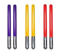 UILYNIU 6 Pieces Inflatable Light Saber Inflatable Party Balloons Sword Stick Inflatable Party Jedi Knight Balloons for Kids Costume Birthday Party Favors Balloons Photo Booth Props (6 pcs)