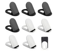 UILYNIU 8 Pcs Phone Stand, Foldable Cell Phone Stand, Desktop Stand for Phones, Tablet Stand, (Black, White)