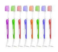 UILYNIU 8 Pieces Double Ended Orthodontic Toothbrushes Manual Toothbrushes for Teenage Adults, Cleaning Ortho Braces Teeth Bridges,Toothbrushes for Braces, Ortho Braces Teeth Detail Cleaning (8PCS, M)
