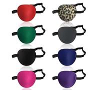 UILYNIU 8Pcs Eye Patches for Adults Children Kids,Adjustable Soft Eye Patch,Eye Patch for Amblyopia, Strabismus, and Surgery Recovery, Suitable for Left & Right Eye, 3D Groove Design (8 Colors)